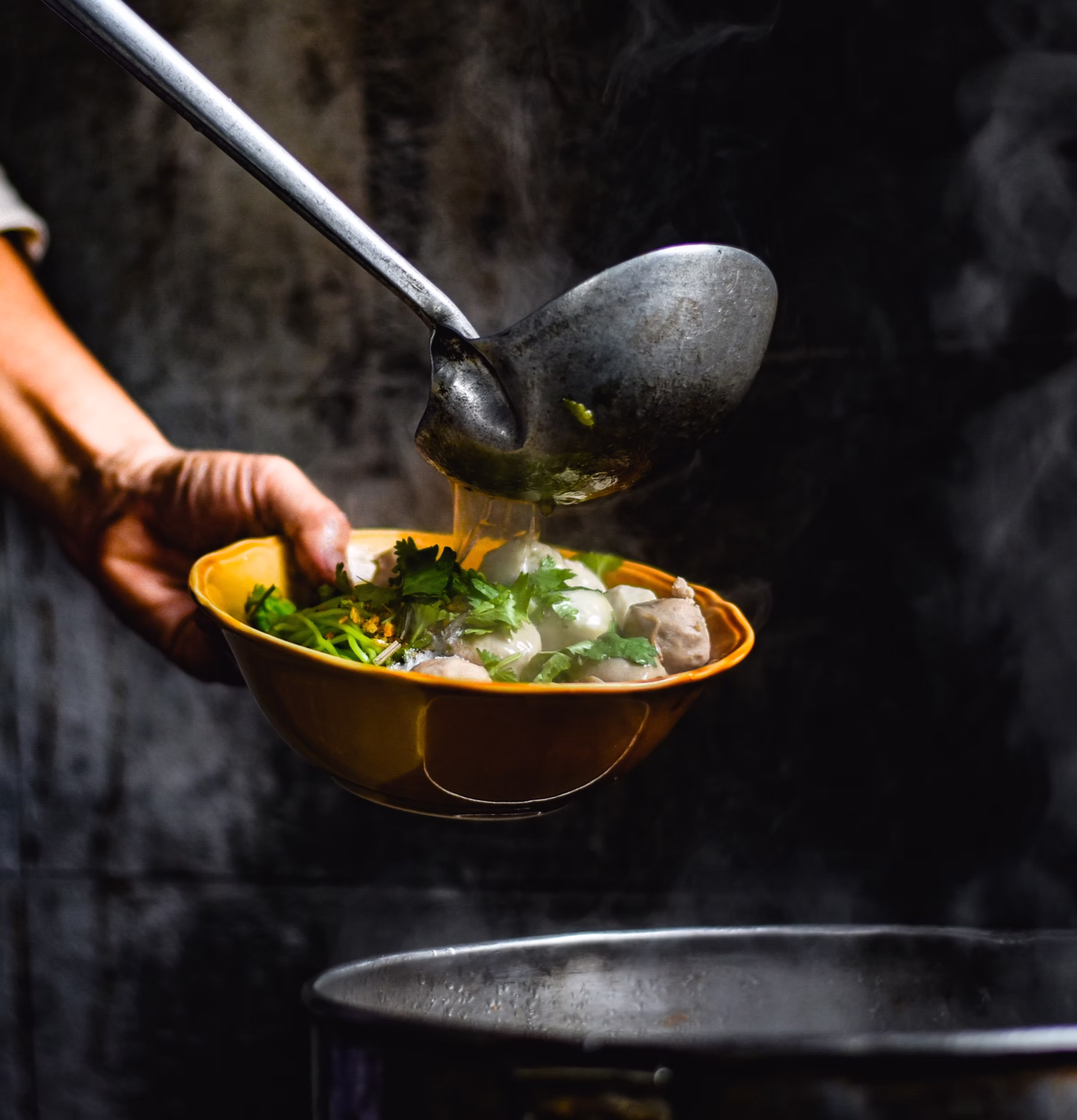 Chef preparing Thai food